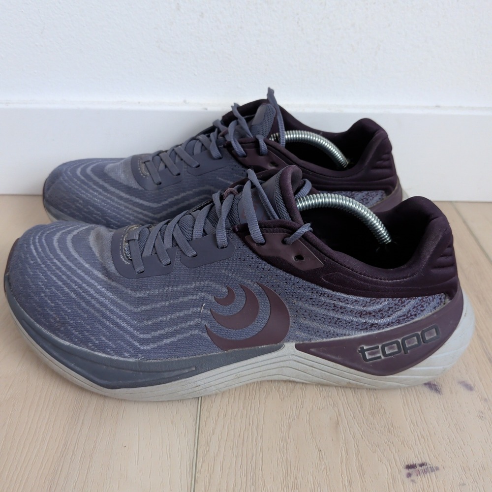 Topo Athletic Ultrafly 5 Womens 9.5 Running Shoes Purple Grey Stability Sneakers